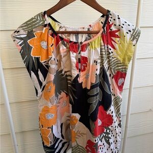 Floral Sleeveless Top with Bold Colors